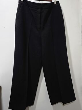 Worthington Wide Leg Trousers Black Dress Pants Size 8 Workwear Classic